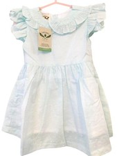 The Oaks Apparel Girls' Pastel Rainbow Striped A-Line Dress, Size 2Y — listing 3
