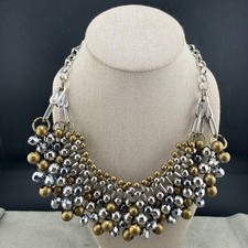 Pam Hiran Artisan Statement Bib Necklace with Turquoise, Carnelian & Mixed Metal Beads — listing 2