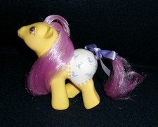 Vintage My Little Pony G1 Teal Earth Pony with Purple Hair and Yellow Triangle Symbol — listing 6