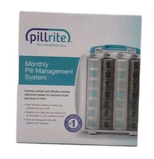 PillRite Monthly Pill Management System - 4 Week AM/PM Pill Organizer