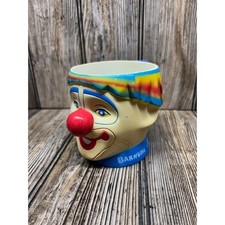 Ringling Bros Barnum & Bailey Circus Plastic Clown Head Mugs Set of 2 — listing 6
