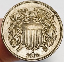 1866 United States Two Cent Piece (Shield, Copper) — listing 3