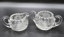 Cut Glass Small Creamer Pitcher with Diamond and Fan Pattern — listing 4