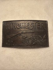 Vintage Winchester Repeating Arms New Haven Conn Brass Belt Buckle