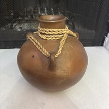Vintage Whiskey Jug with Rope-Woven Basket Cover and Twin Handles — listing 5