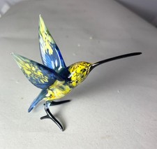 Vintage Blown Glass Hummingbird Christmas Ornament with Spun Glass Wings and Mica Glitter — listing 2