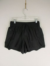 Avia Women's Dual Layer Athletic Running Shorts, Black, Size L — listing 3