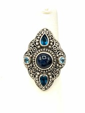 Sarda 925 Sterling Silver Balinese Woven Chain Bracelet with Paisley Repoussé Medallion, Adjustable 7"-8" — listing 6