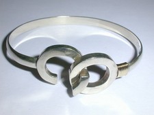 Caribbean Bracelet Co. Sterling Silver Hook Bangle Bracelet, 6.5" Circumference — listing 5