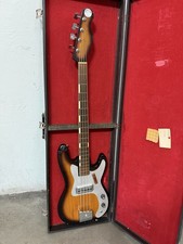 Vintage 1960s Japanese Sunburst Electric Bass Guitar (MIJ, unbranded/possible Teisco-Kawai) — listing 5