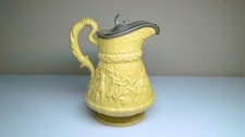 Antique Southern Alkaline-Glazed Stoneware Pitcher, Brown Glaze — listing 4