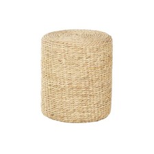 Woven Seagrass Table Lamp with Natural Linen Drum Shade — listing 2