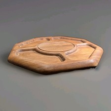 Vintage Goodwood Julie Pomerantz Beechwood Table Top Set - 14" Lazy Susan with Napkin Holder and Salt & Pepper Shakers, Original Box — listing 5