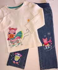 Gymboree Baby Girl Navy Polka Dot Peplum Top with Flower Applique, 3-6 Months — listing 5