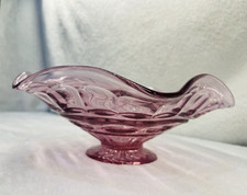 Vintage Pressed Glass Petal/Swirl Serving Plate or Shallow Bowl — listing 5