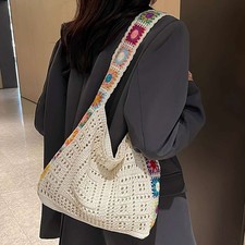 Handmade Crocheted Cotton Cord Tote Bag with Double Handles, listing 4
