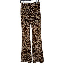 Leopard Print Mesh Two-Piece Set - Flare Pants & Button-Up Top — listing 3