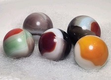 Mixed Lot of Vintage Glass Marbles in Muriel Cigar Box — listing 2