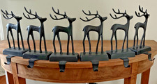 Silver-Tone Metal Reindeer Christmas Stocking Holder — listing 6