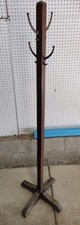 Antique Victorian Cast Iron Hall Tree Coat & Hat Rack with Scrolled Hooks and Tripod Base — listing 6