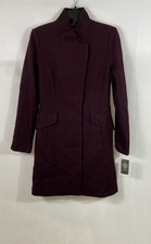 Vince Camuto Women's Black Wool-Blend Coat with Knit Shawl Collar and Toggle Closure, Size PM — listing 2