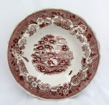 Staffordshire Brown Transferware Milk Pitcher with Figural Punch & Judy Scene — listing 3
