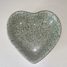 Cobalt Blue Speckled Stoneware Heart-Shaped Bowl — listing 4