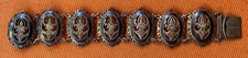 Vintage Thai Nielloware Sterling Silver Clip-On Earrings with Ramakien Dancer Figures — listing 5