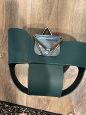 Green Full-Bucket Toddler Swing Seat with Coated Chains and T-Bar