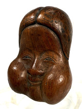 Japanese Carved Okimono of a Noh Mask Carver with Theatrical Masks — listing 2