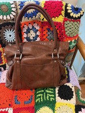 Nordstrom Genuine Leather Brown Distressed Doctor-Style Satchel Handbag — listing 4