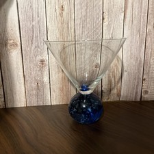 Ball-Stem Martini / Cocktail Glass with Bronze Sphere Base — listing 5