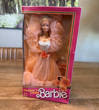 Vintage Peaches 'n Cream Barbie Doll in Peach Iridescent Gown