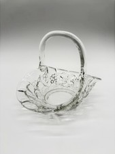 Pressed Glass Covered Candy Dish with Starburst Pattern and Finial Lid — listing 6