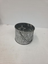 Punched Tin Candle Holder with Heart Handle, Folk Art Style — listing 6