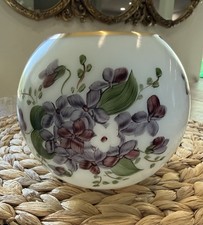 Antique Hand-Painted Porcelain Handled Cake Plate with Violets and Gold Trim, listing 4