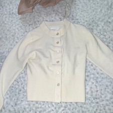 Soho & Stella New York Pale Yellow Button-Front Cardigan, Women's Size L — listing 3