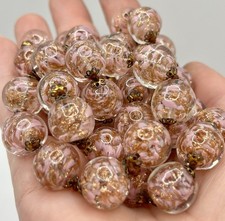 Vintage Venetian Murano Aventurine Copper Fleck Glass Bead Necklace — listing 2