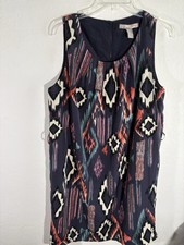 Love 21 Aztec Ikat Print Sleeveless Belted Shift Dress, Size Large — listing 3
