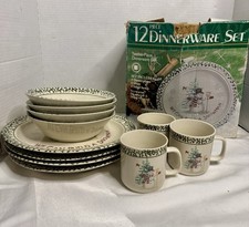 "We Can Build a Snowman" Stoneware Dinner Plate & Mug Set