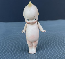 Bisque Kewpie-Style Doll with Blue Hair Bow and Jointed Arms — listing 2