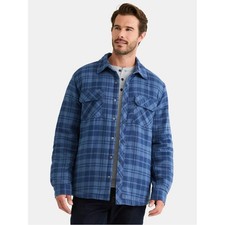Quilted Lined Plaid Flannel Shirt Jacket (Shacket) — listing 6