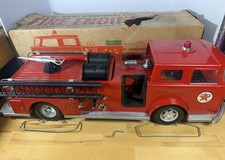 Vintage Buddy L Texaco Fire Chief Pressed Steel Fire Truck / Pumper
