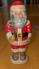 Hand-Painted Santa Claus Scalloped Plate on Seltmann Vohenstrauss Bavaria Porcelain Blank — listing 2