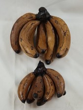 Vintage Hand-Carved Wooden Fruit Set on Turned Wood Pedestal Compote Stand — listing 4