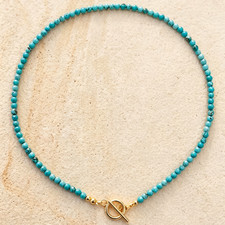1980s Turquoise Nugget and Cultured Pearl Beaded Necklace, 23" with 14K Gold Filigree Clasp 14K stamped
