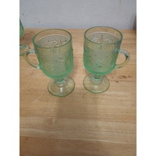 Green Depression Glass 8-inch Swirl Pattern Salad/Luncheon Plate (Uranium Glass) — listing 6