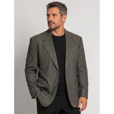 Vintage Savile Row Glenthorne Shetlands Herringbone Wool Sport Coat Blazer 42R — listing 6
