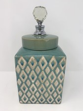 Ceramic Kitchen Canister and Crock Set with Wood Lids and Utensils — listing 5