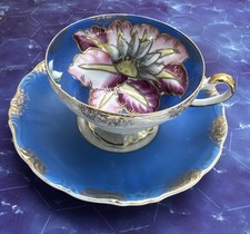 Vintage Lustreware Teacup with Cobalt Blue Band and Copper/Amber Interior — listing 6